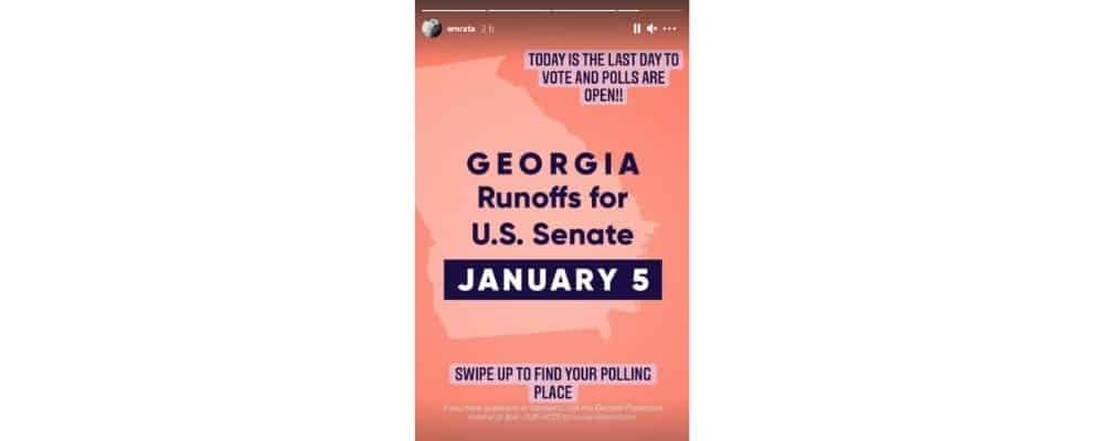 Instagram: Emily Ratajkowski incite ses fans en Géorgie à aller voter !