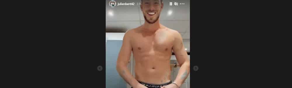 Julien Bert très sexy dévoile ses abdos saillants sur Instagram !