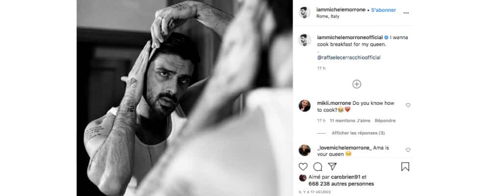 Michele Morrone (365 Dni) en mode romantique et sexy sur Instagram !